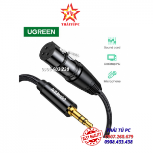 CÁP AUDIO 3.5MM SANG AV CANON (XLR) ÂM DÀI 1M UGREEN 20763