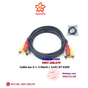 Cáp loa 3->3 1.5m DT-6205 DTECH