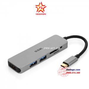 HUB TYPE-C -> 2 USB 3.0 + HDMI + TF + SD SSK SHU-C525