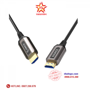 Cáp HDMI ver2.0 Lõi dây cáp quang (Fiber-optic Cable) - Orico GHD701-200-BK - dài 20m