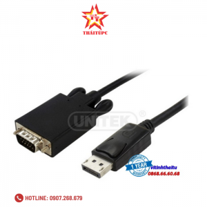 Cáp chuyển Displayport to VGA 1.8M chính hãng Unitek Y-5118F