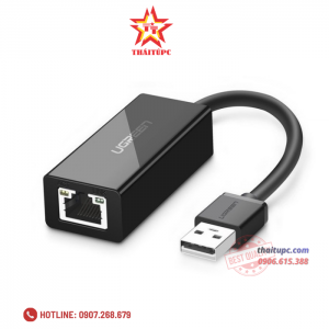 Cáp Chuyển USB 2.0 Sang Lan RJ45 Ugreen 20254(Màu Đen)