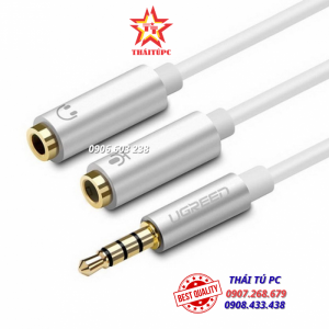CÁP CHIA ÂM THANH 1 RA 2 MIC VÀ AUDIO UGREEN 30618