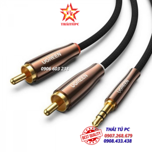 CÁP ÂM THANH 3.5MM RA 2 RCA DÀI 3M CAO CẤP UGREEN 80848
