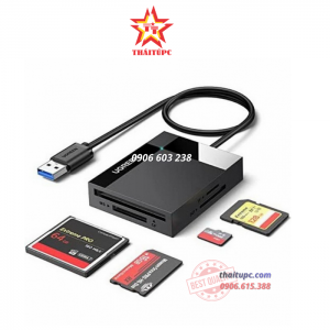 ĐẦU ĐỌC THẺ USB 3.0 ĐA NĂNG CF SD TF MS DÀI 1M UGREEN (30231)