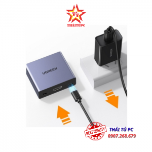 BỘ CHUYỂN ĐỔI TÁCH ÂM THANH HDMI RA HDMI KÈM AUDIO 3.5MM VÀ OPTICAL (SPDIF) UGREEN 60649 CAO CẤP