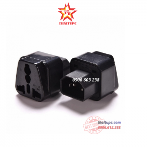 Đầu chuyển đổi phích cắm C13 C14 UPS PDU sang ổ điện 2 hoặc 3 chấu