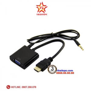 Cáp chuyển HDMI to VGA có Âm thanh 20cm