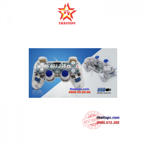 Tay Game USB Đôi Trong Suốt Đèn Led Có Rung