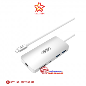Cáp Type-C -> 2 USB (3.0)/2P HDMI /LAN/SD+Micro SD Unitek Y9115