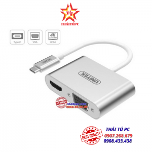 CÁP CHUYỂN ĐỔI UNITEK USB TYPE C USB 3.1 SANG HDMI + VGA VS100