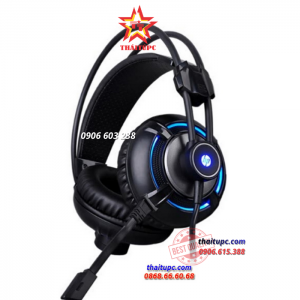 Tai nghe chụp tai chuyên game HP H300 có led và rung - Bass mạnh (Đen)